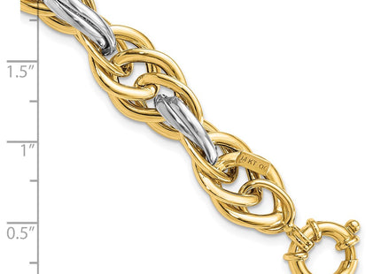 14k Two-tone Bracelets Style SF2351 - Classique Jewelry Inc.