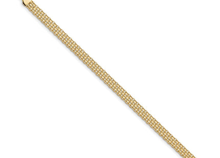 14k Polished Fancy Bismark Link 7. Bracelet (Style SF2410-7.5)
