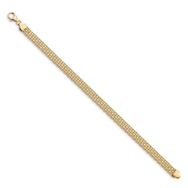 14k Polished Fancy Bismark Link