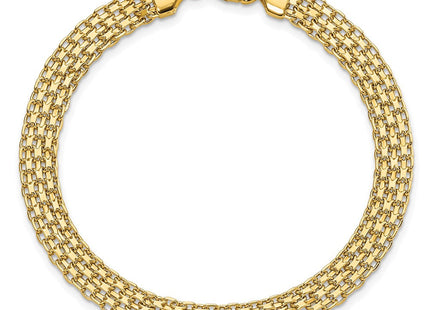 14k Polished Fancy Bismark Link 7. Bracelet (Style SF2410-7.5)