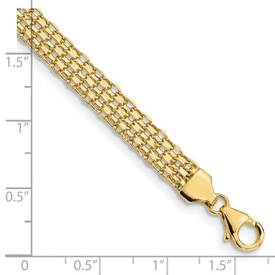 14K Polished Fancy Bismark Link