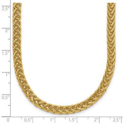 14K Polished Fancy Braided Link, 17 x 4.3mm