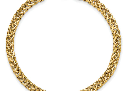 14K Polished Fancy Braided Link, 7.5 x 4.3mm