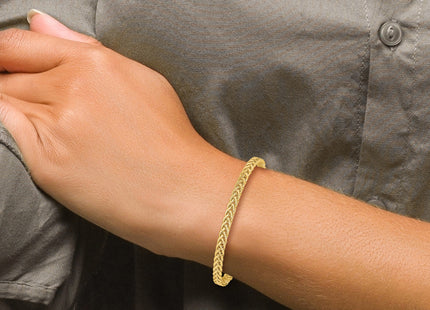 14K Polished Fancy Braided Link, 7.5 x 4.3mm