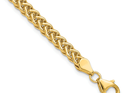 14K Polished Fancy Braided Link, 7.5 x 4.3mm