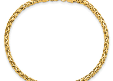 14K Polished Fancy Braided Link 7. Bracelet, 7.5 x 3mm