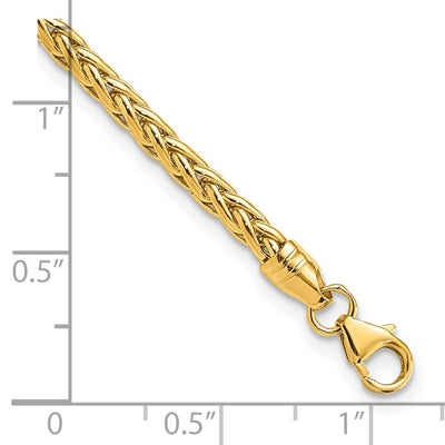 14K Polished Fancy Braided Link Bracelet, 7.5 x 3mm