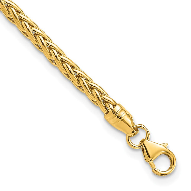 14K Polished Fancy Braided Link 7. Bracelet, 7.5 x 3mm