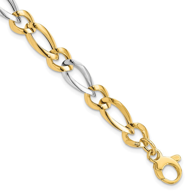 14k Two-tone Bracelets Style SF2421 - Classique Jewelry Inc.