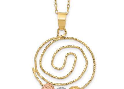 14k Tri-Color Pendants Style SF2441 - Classique Jewelry Inc.