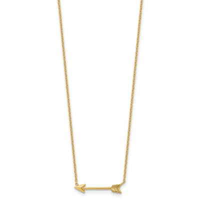 14K Polished Arrow Necklace