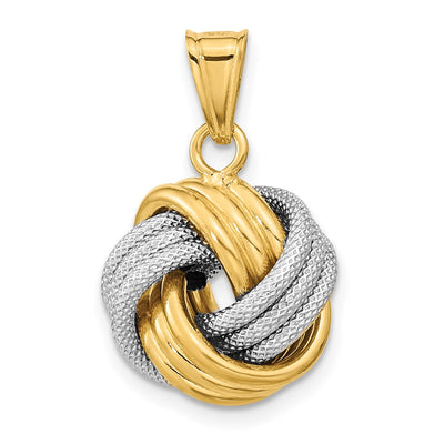 14K gold knot pendant