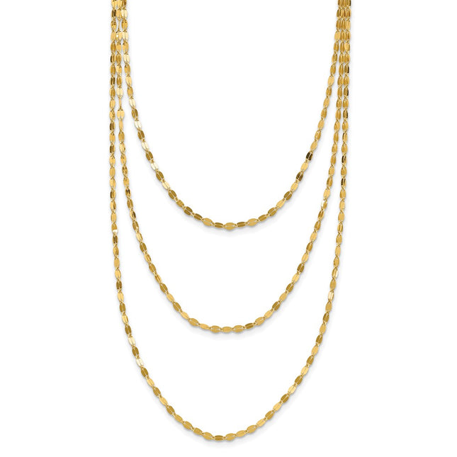 14k Yellow Gold Chain Necklaces Style SF2491 - Classique Jewelry Inc.