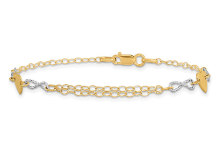 14k Two-tone Bracelets Style SF2494 - Classique Jewelry Inc.