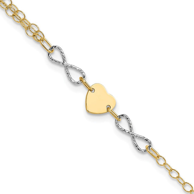14k Two-tone Bracelets Style SF2494 - Classique Jewelry Inc.