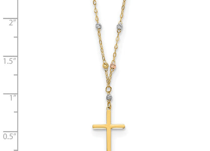 14k Tri-Color Chain Necklaces Style SF2501 - Classique Jewelry Inc.