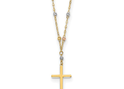 14k Tri-Color Chain Necklaces Style SF2501 - Classique Jewelry Inc.
