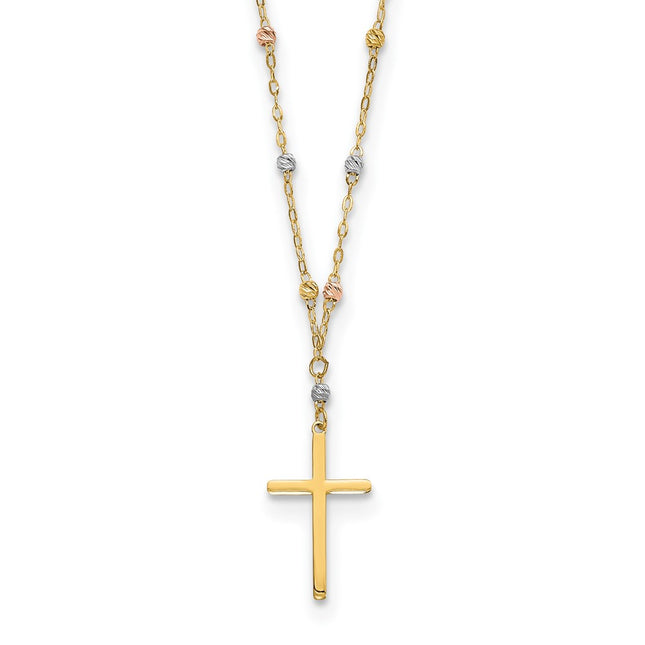 14k Tri-Color Chain Necklaces Style SF2501 - Classique Jewelry Inc.