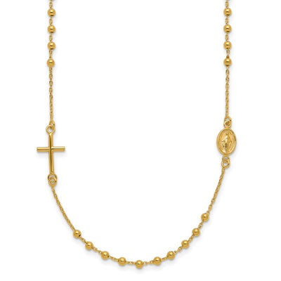 14K gold miraculous medal necklace