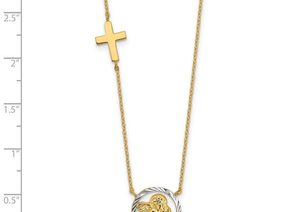 14k Yellow & Rhodium Jewelry Style SF2506 - Classique Jewelry Inc.