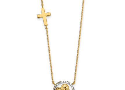 14k Yellow & Rhodium Jewelry Style SF2506 - Classique Jewelry Inc.