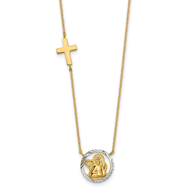 14k Yellow & Rhodium Jewelry Style SF2506 - Classique Jewelry Inc.