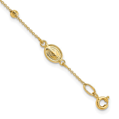 14K gold miraculous medal bracelet
