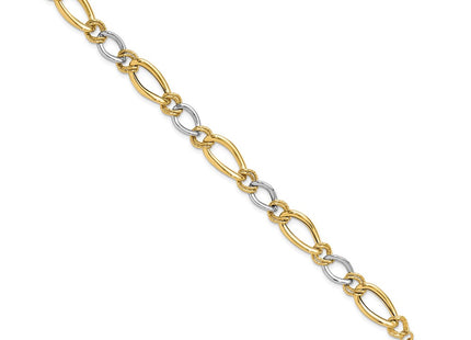 14k Two-tone Bracelets Style SF2563 - Classique Jewelry Inc.