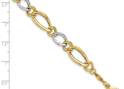14k Two-tone Bracelets Style SF2563 - Classique Jewelry Inc.