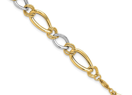14k Two-tone Bracelets Style SF2563 - Classique Jewelry Inc.