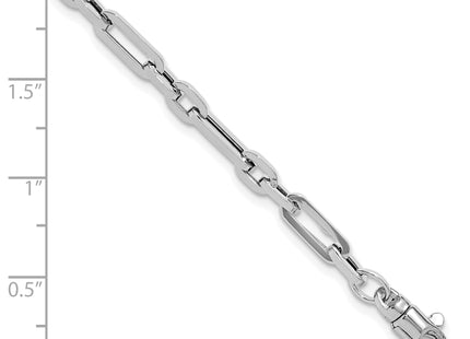 14K White Gold Polished Fancy Link 7. Bracelet, 7.5 x 4.1mm