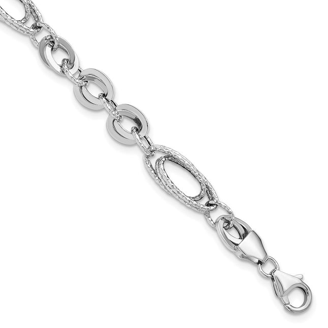 14k White Gold Bracelets Style SF2571 - Classique Jewelry Inc.