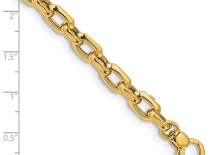 14K Polished Fancy Cable Link 7. Bracelet (Style SF2602-7.5)