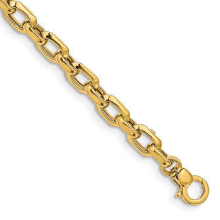 14K Polished Fancy Cable Link 7. Bracelet (Style SF2602-7.5)