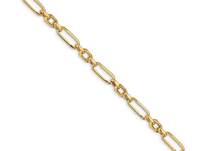 14k Polished Fancy Figaro Link 7. Bracelet (Style SF2614-7.5)