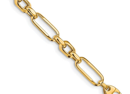14k Polished Fancy Figaro Link 7. Bracelet (Style SF2614-7.5)