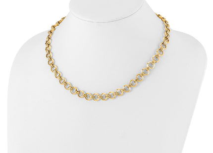 14k Polished Fancy Circle Link 7. Bracelet, 18 x 9.46mm