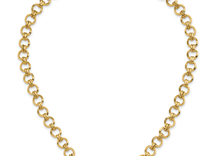 14k Polished Fancy Circle Link 7. Bracelet, 18 x 9.46mm