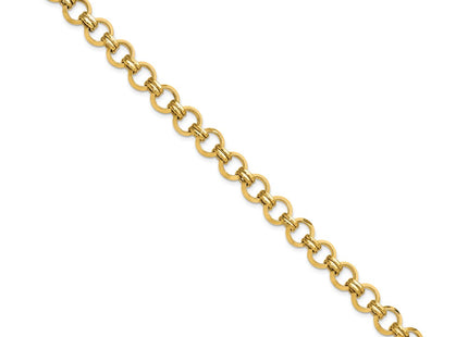 14K gold circle bracelet, alternate view
