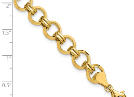 14K gold circle bracelet, another view