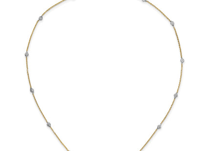 14k Yellow & Rhodium Chain Necklaces Style SF2629 - Classique Jewelry Inc.