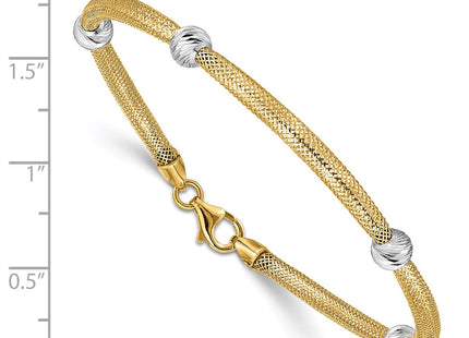 14k Yellow & Rhodium Bracelets Style SF2684 - Classique Jewelry Inc.