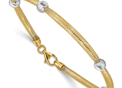 14k Yellow & Rhodium Bracelets Style SF2684 - Classique Jewelry Inc.