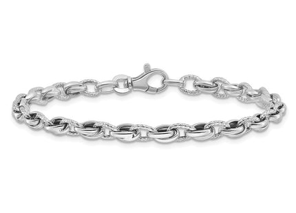 14K white gold bracelet, another view