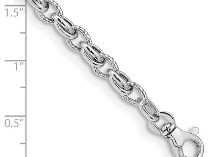 14K white gold bracelet, further view