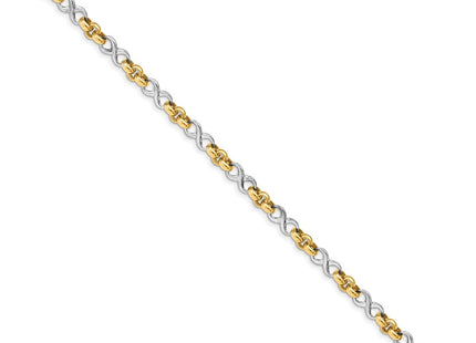 14k Two-tone Bracelets Style SF2712 - Classique Jewelry Inc.