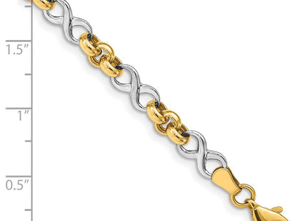 14k Two-tone Bracelets Style SF2712 - Classique Jewelry Inc.