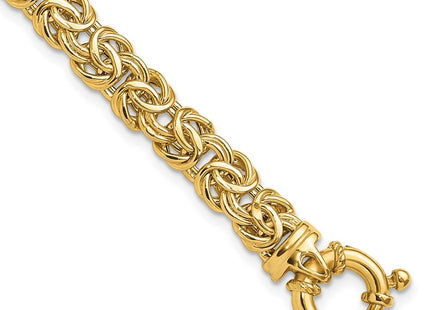 14K gold byzantine link bracelet