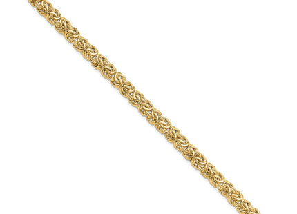 14K gold byzantine link bracelet, alternate view