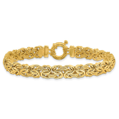 14K Fancy Flat Byzantine, 17.5 x 12mm